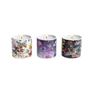 Johnny Was Fine Set Of 3 Votive Candles, Multicolor